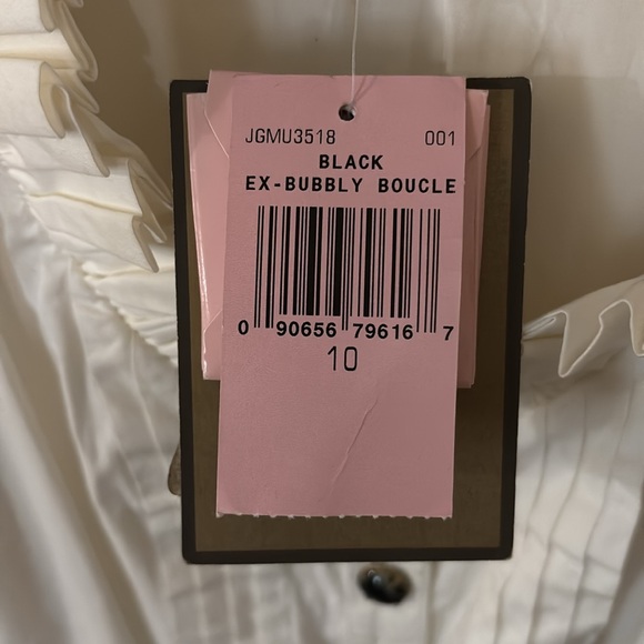 NWT Juicy Bubbly Boucle Ruffle Collar Belted Dress with mohair & alpaca size 10 - Picture 6 of 14